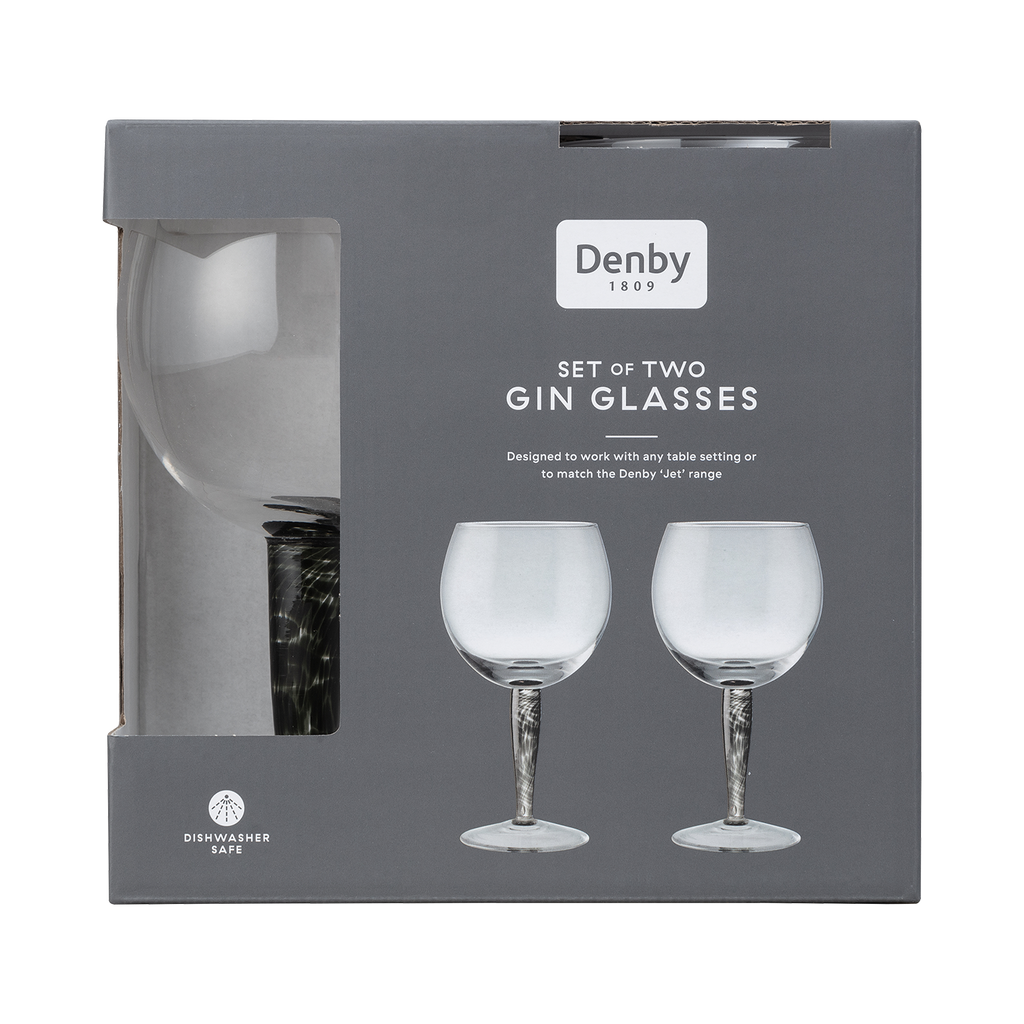 Classic Black Gin Glass - Set Of 2