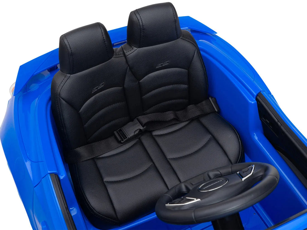12V Chevrolet Camaro 2SS Kids Ride On One Seater Electric Car with Leather Seat, Rubber Tires and RC