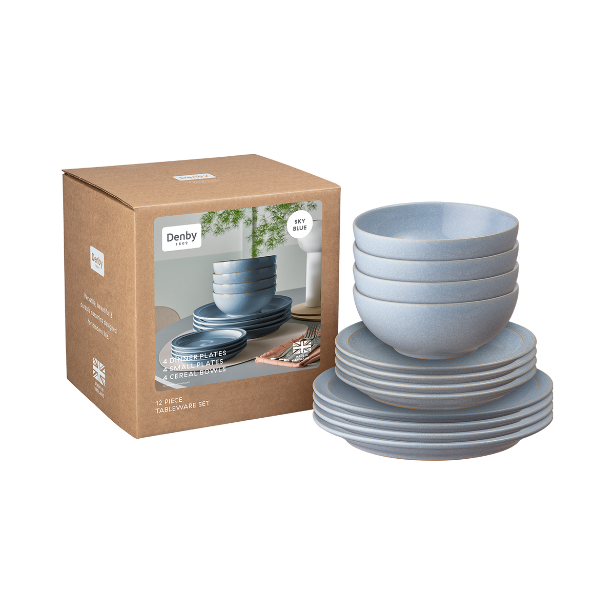Sky Blue 12 Piece Dinner Set