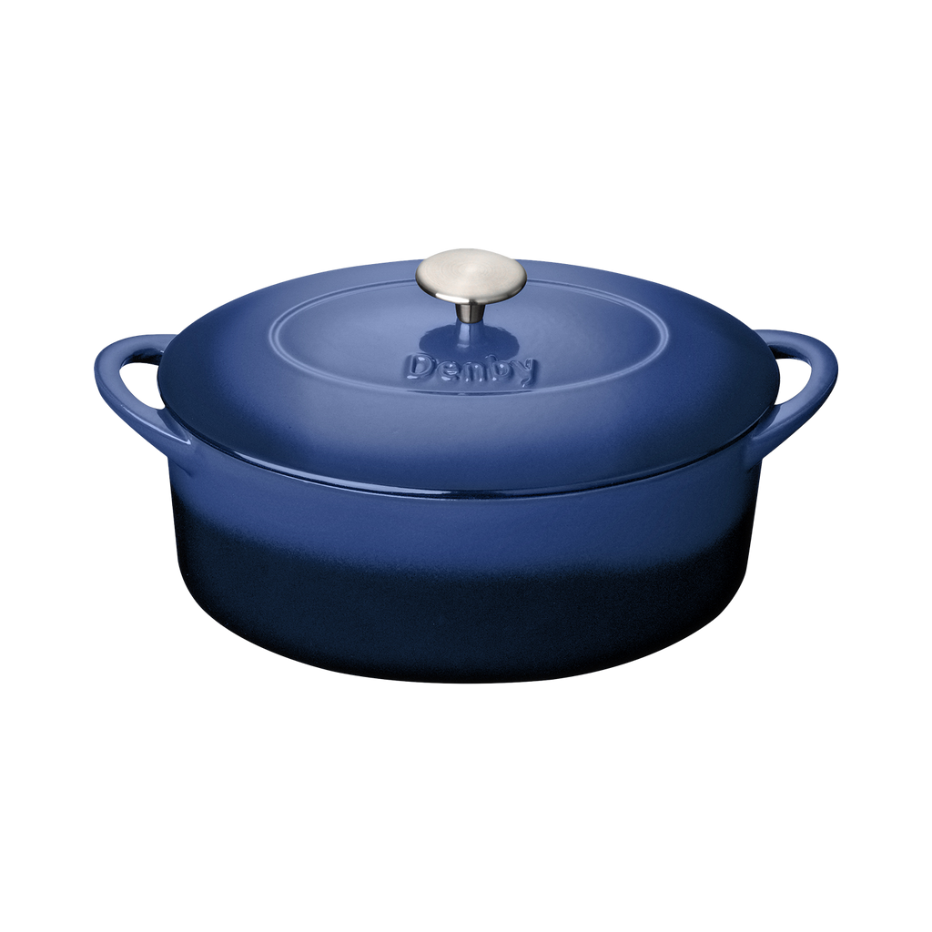 Cobalt 28cm Oval Cast Iron Casserole