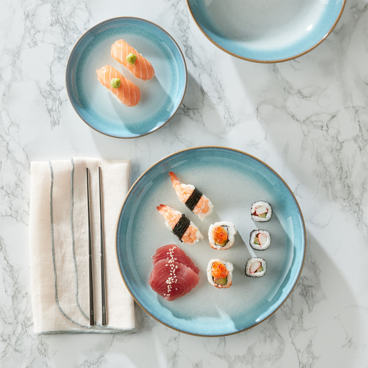 Azure Haze Coupe Dinner Plates - Set Of 4
