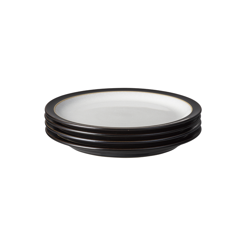 Elements Black Medium Plates - Set Of 4
