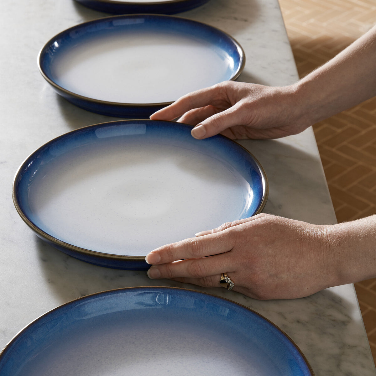 Blue Haze Coupe Dinner Plates - Set Of 4