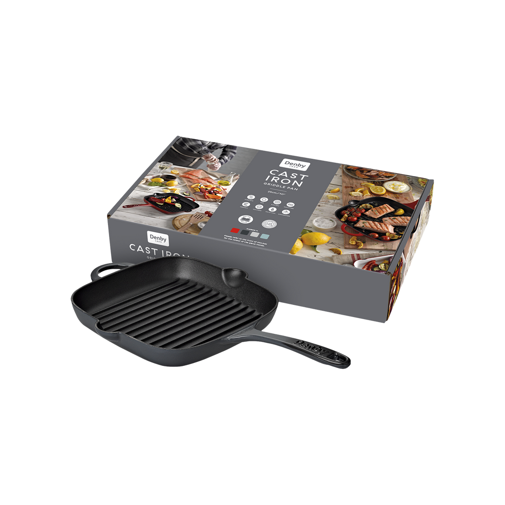 Denby Halo Cast Iron 25Cm Griddle Pan