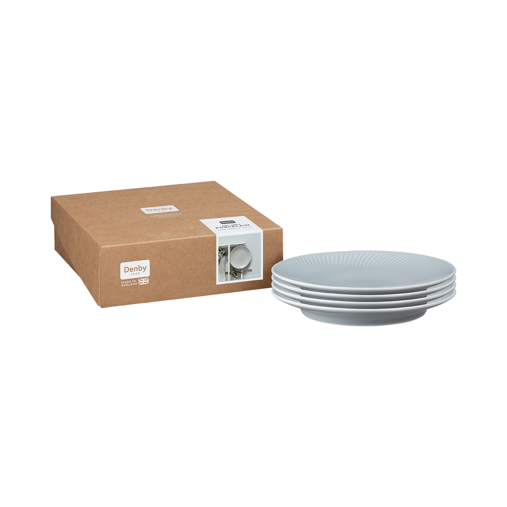 Arc Grey Medium Plates - Set Of 4
