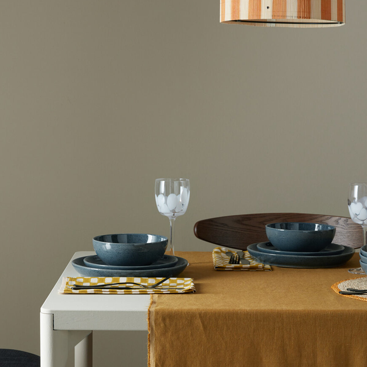 Dark Grey Speckle Coupe Dinner Plate