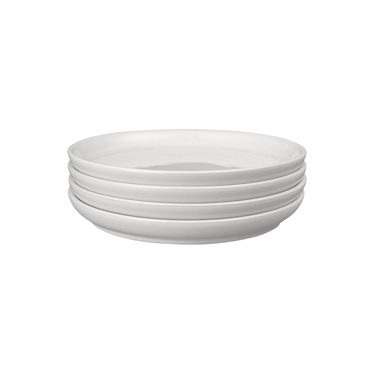 Elements Stone White Coupe Medium Plates - Set Of 4