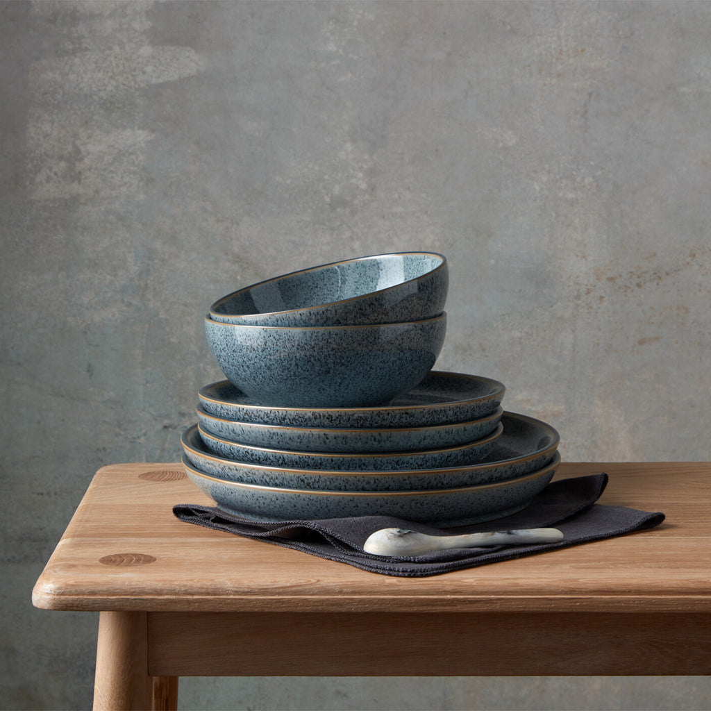 Dark Grey Speckle Cereal Bowls - Set Of 4