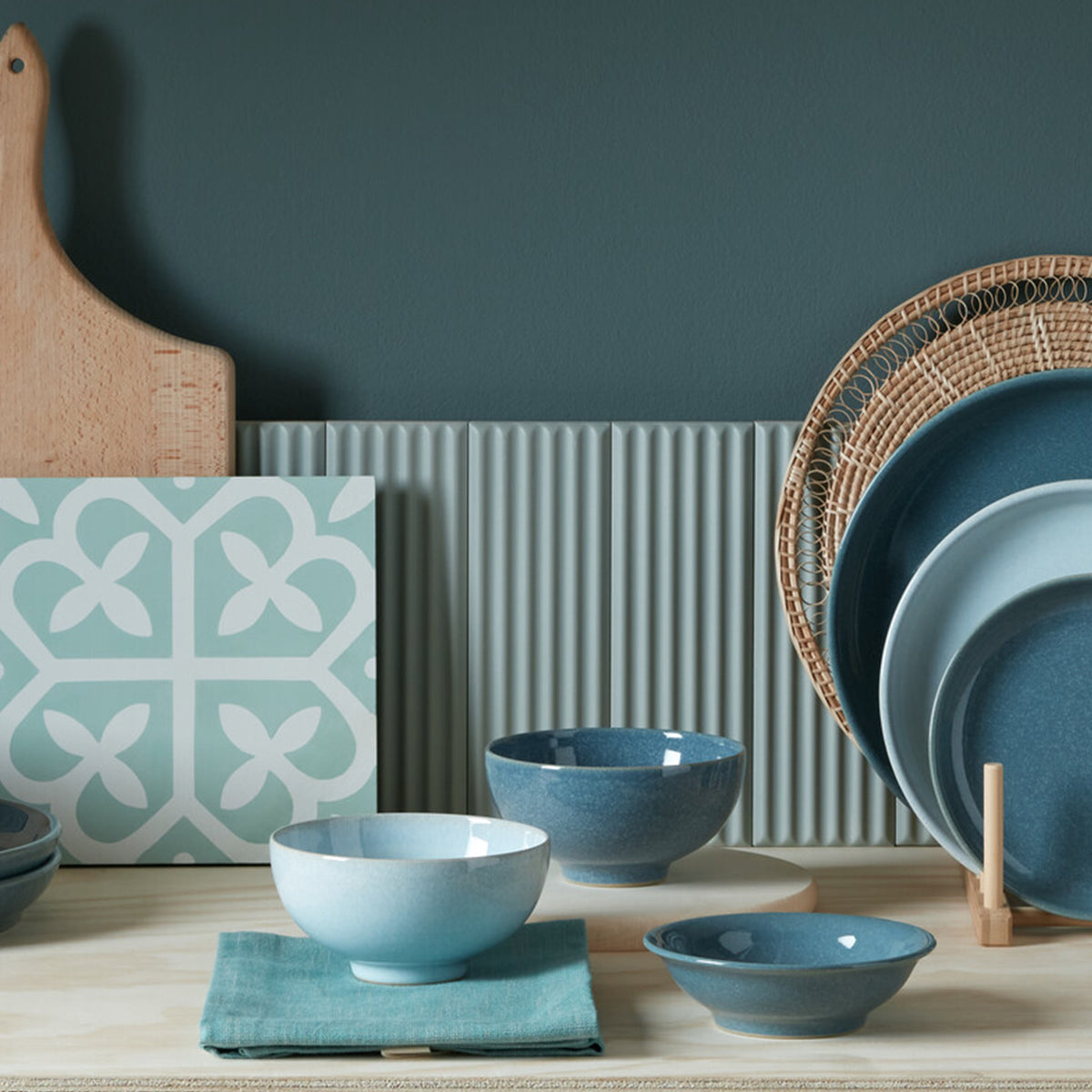 Elements Jade Dark Green Rice Bowls - Set Of 4