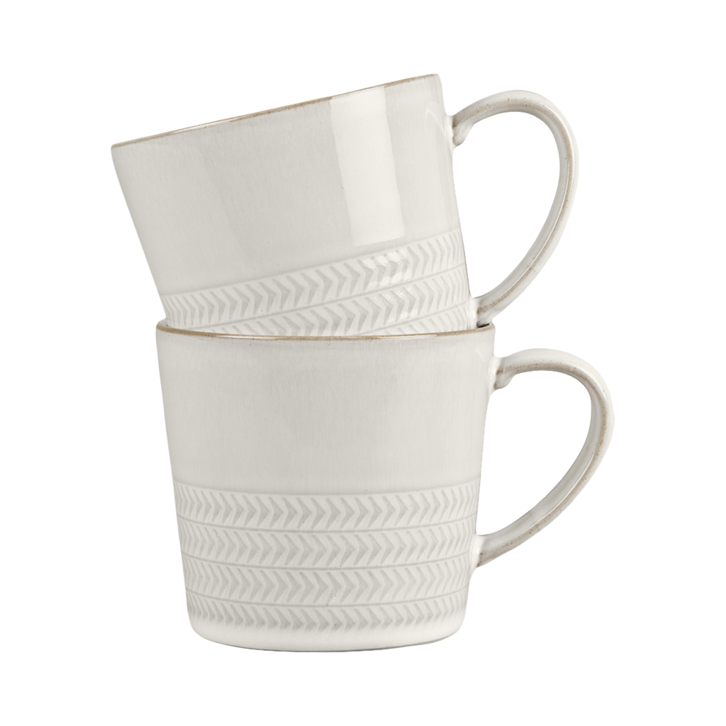 Natural Canvas 2 Textured Mugs Set