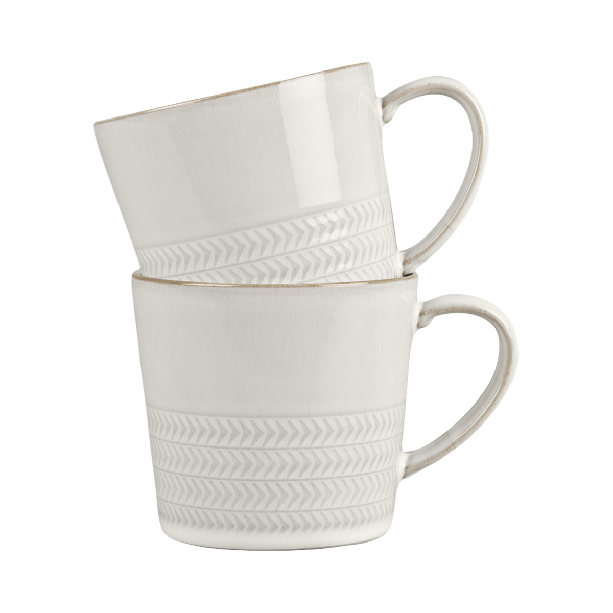 Natural Canvas 2 Textured Mugs Set