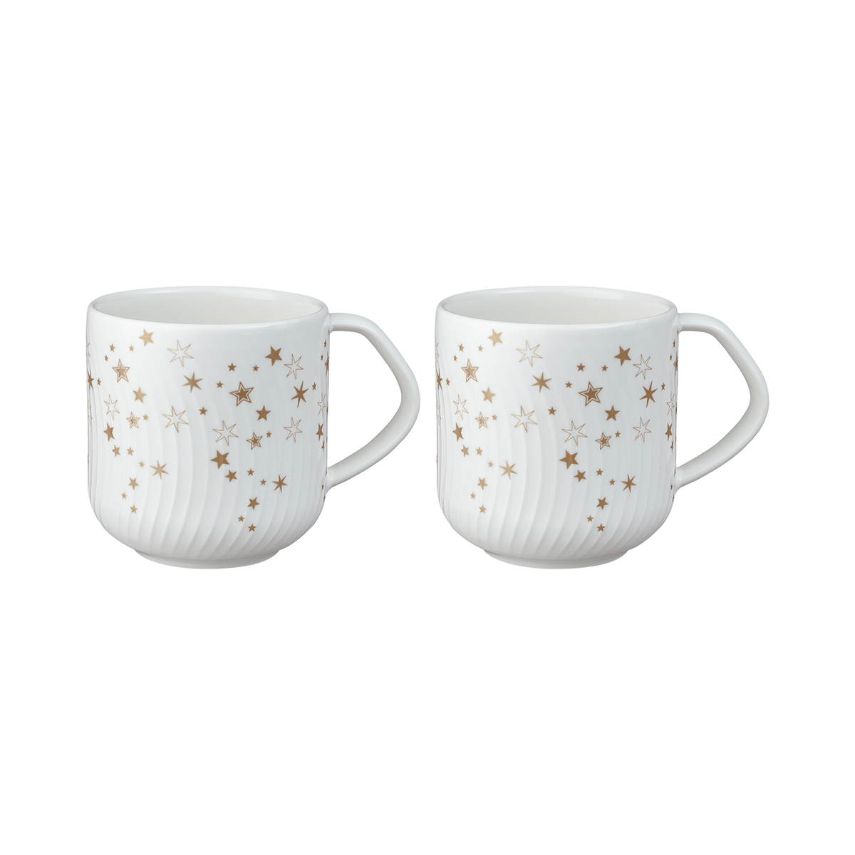 Arc White Stars Large Mugs - Set Of 2