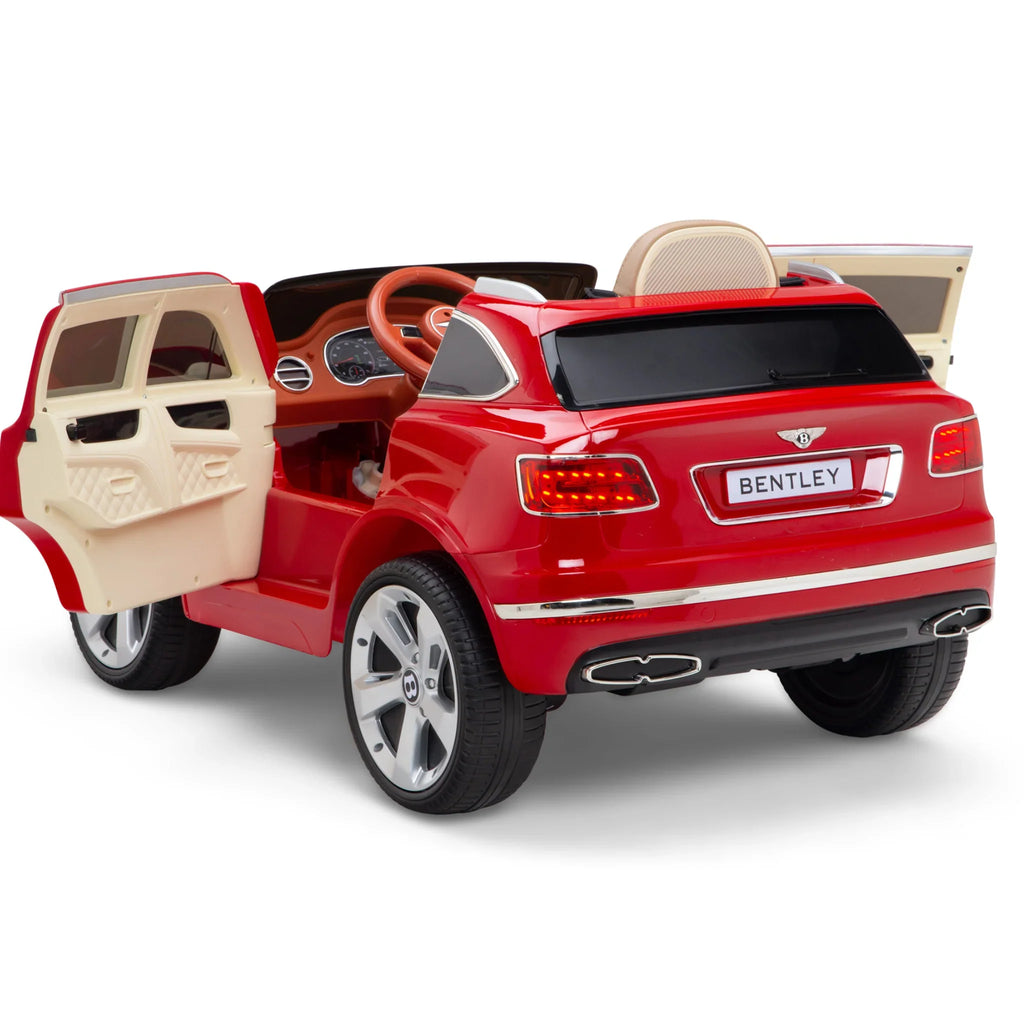 12V Licensed Bentley Bentayga Kids Ride On 1 Seater Car Rubber Tires Leather Seat With RC
