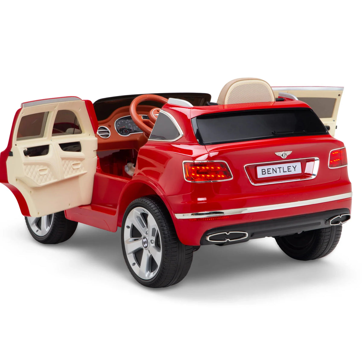 12V Licensed Bentley Bentayga Kids Ride On 1 Seater Car Rubber Tires Leather Seat With RC