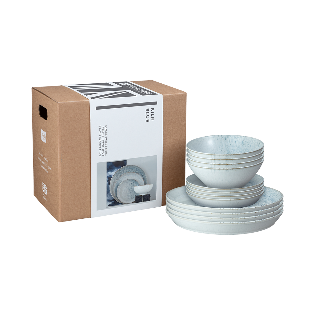 Kiln Blue 12 Piece Dinner Set