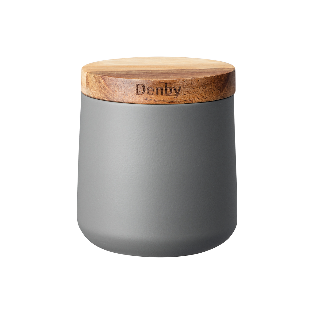 Denby Set Of 3 Grey Storage Canisters