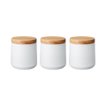 Denby Set Of 3 White Storage Canisters