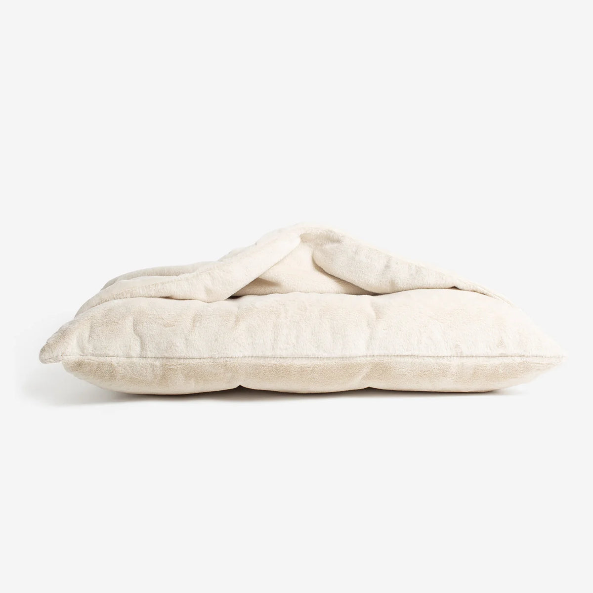 Bed in Calming Anti Anxiety Cream Faux Fur