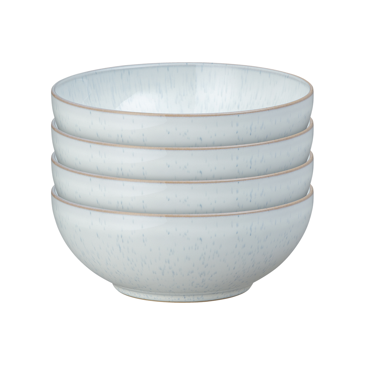 White Speckle Cereal Bowls - Set Of 4