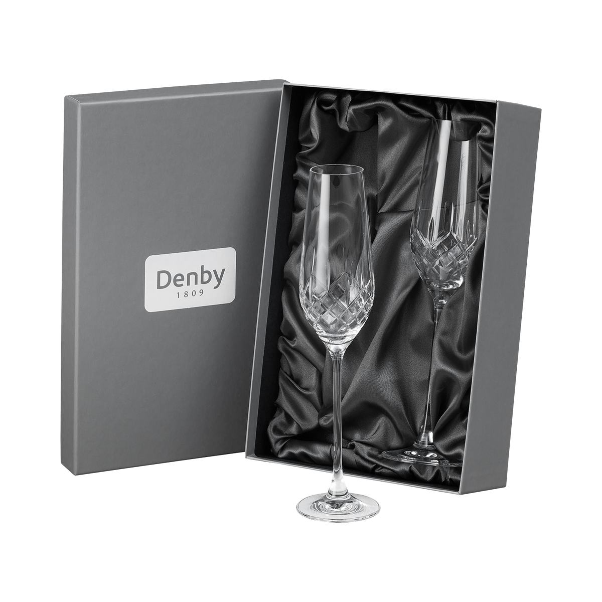 Celeste Leadless Crystal Champagne Flutes - Set Of 2