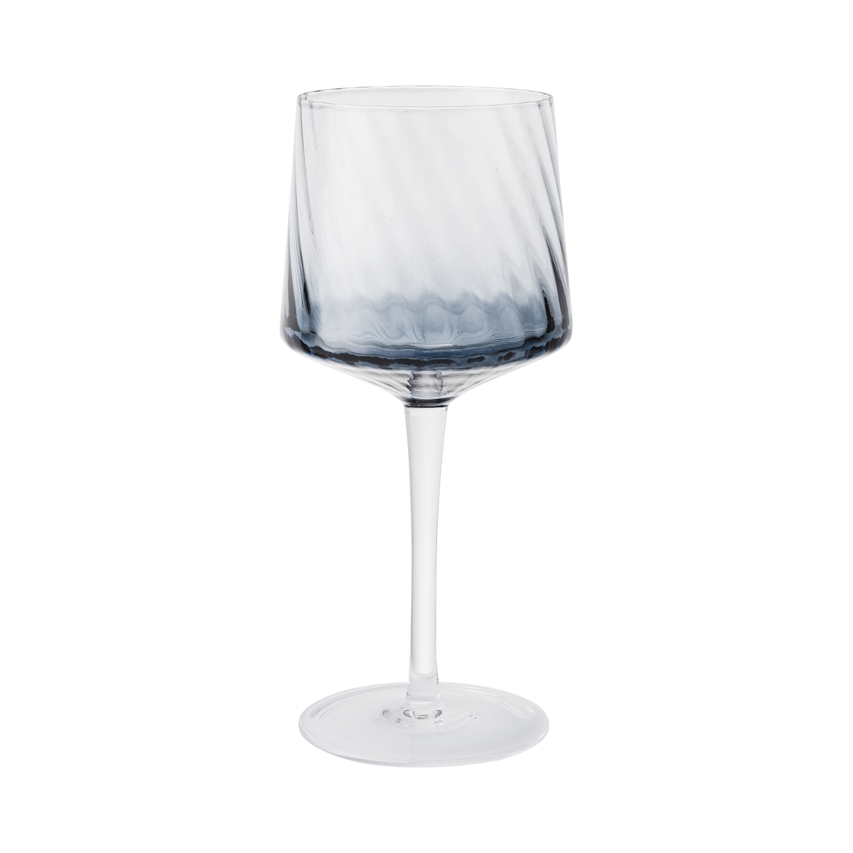 Contemporary Fluted Blue Gin Glass - Set Of 2