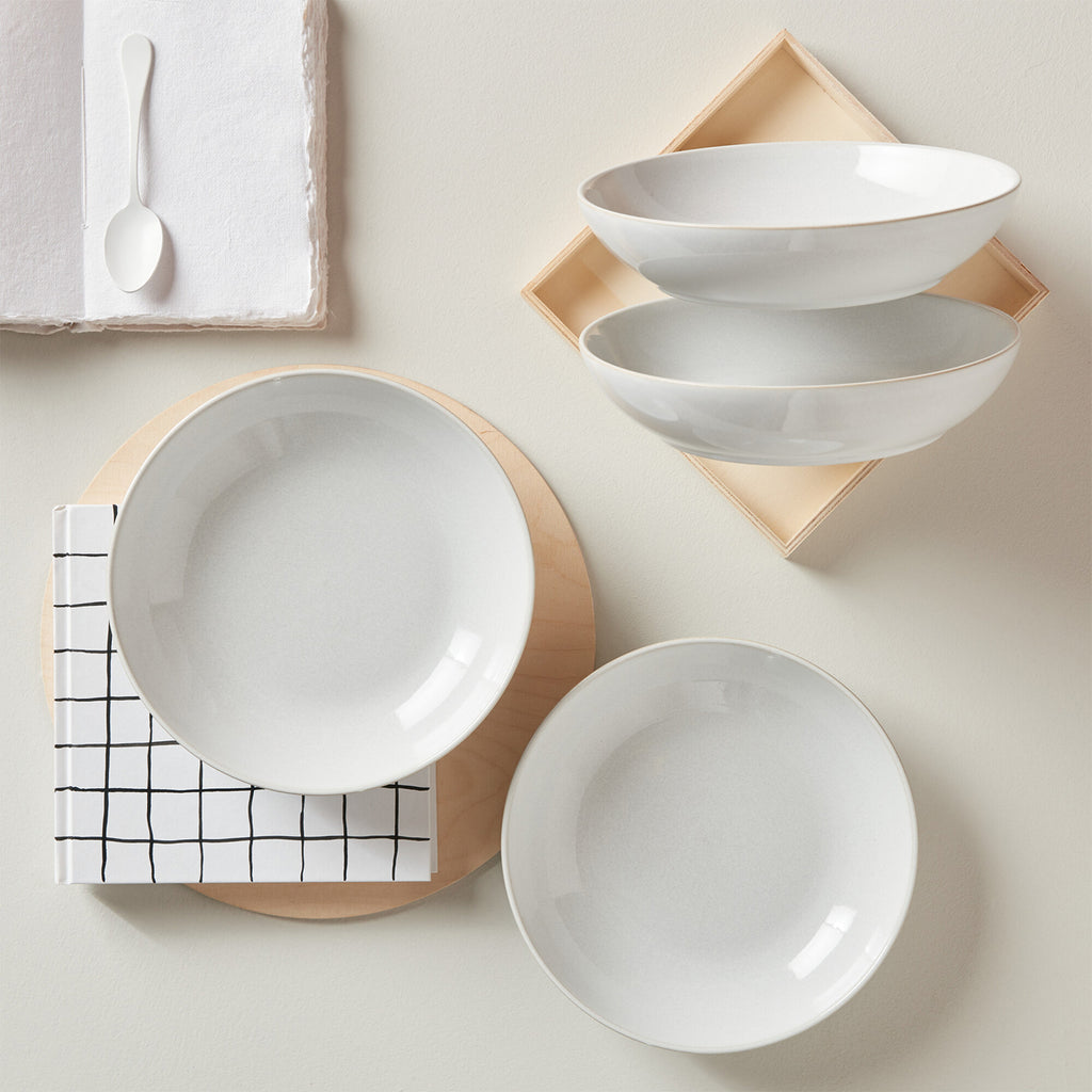 Elements Stone White Pasta Bowls - Set Of 4