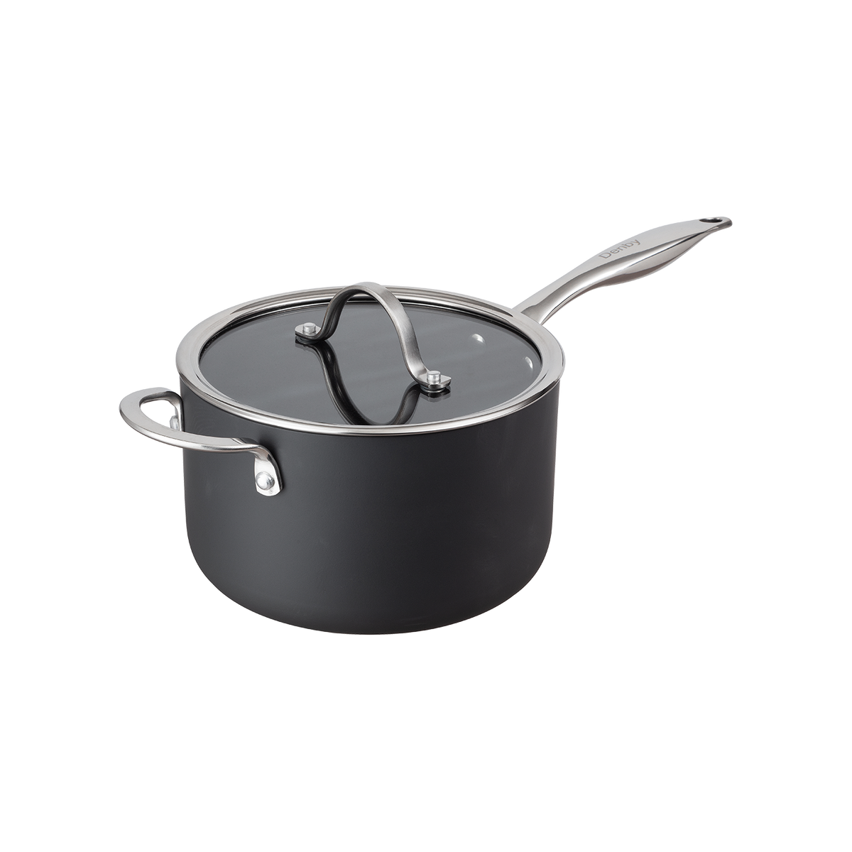 Hard Anodised 20cm Saucepan Induction Base (with lid)