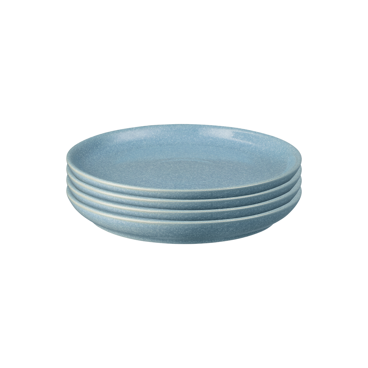 Elements Blue Coupe Medium Plates - Set Of 4
