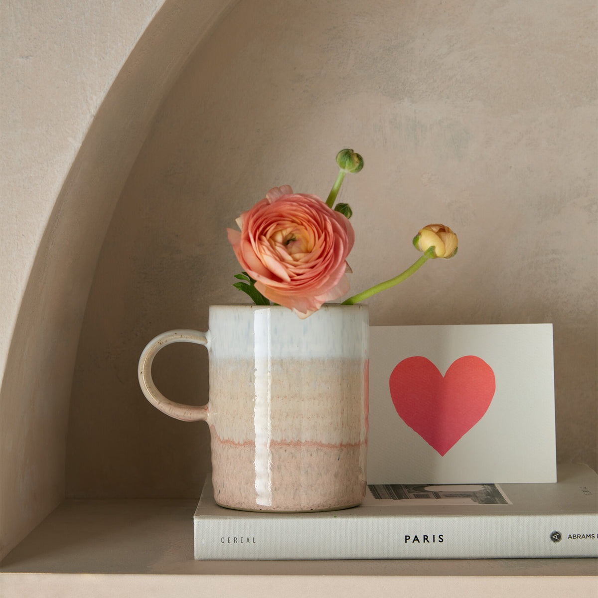 Kiln Coral Ridged Mug