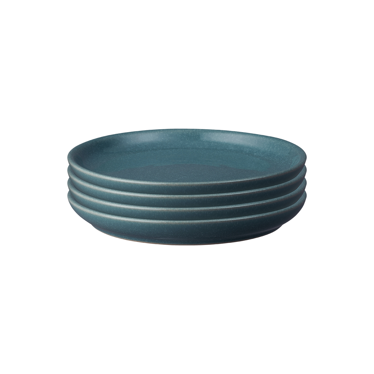 Elements Jade Dark Green Coupe Medium Plates - Set Of 4