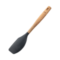 Acacia & Silicone Spatula Black