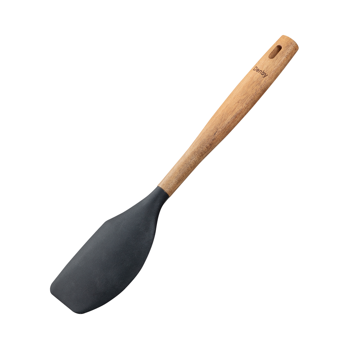 Acacia & Silicone Spatula Black