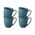 Elements Jade Dark Green Coffee Beaker/Mugs - Set Of 4