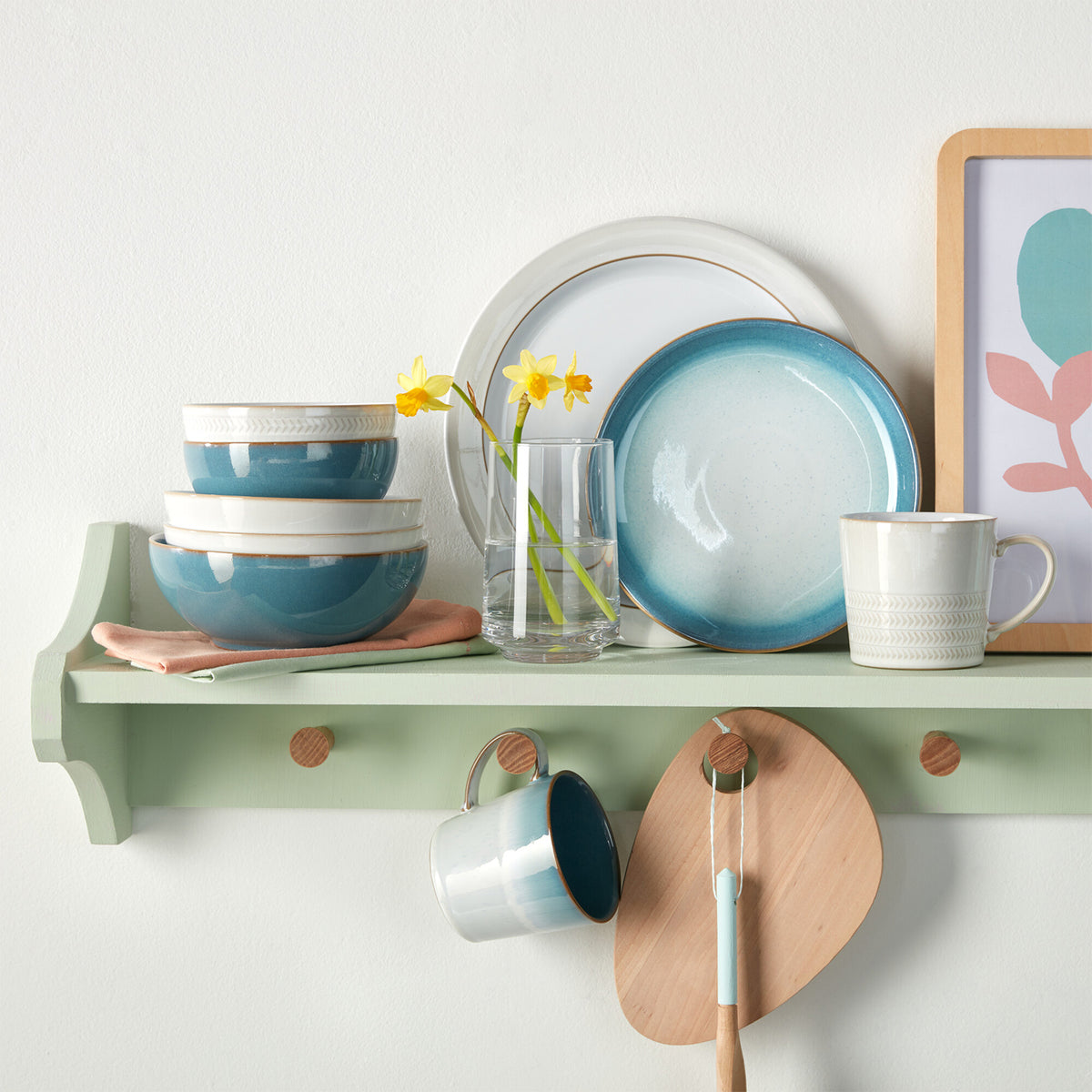 Azure Haze Coupe Medium Plates - Set Of 4
