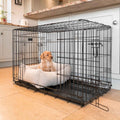 Cozy & Calming Puppy Cage Bed in Herringbone Tweed