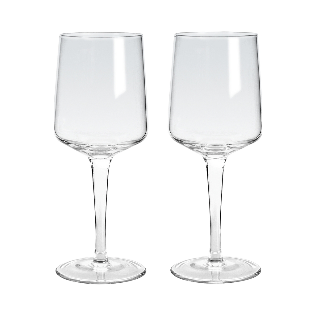 Contemporary Clear Wine Glass - Set Of 2