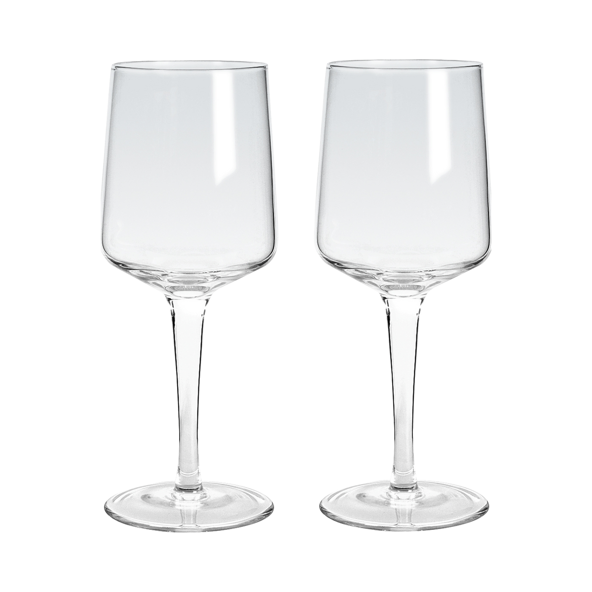 Contemporary Clear Wine Glass - Set Of 2