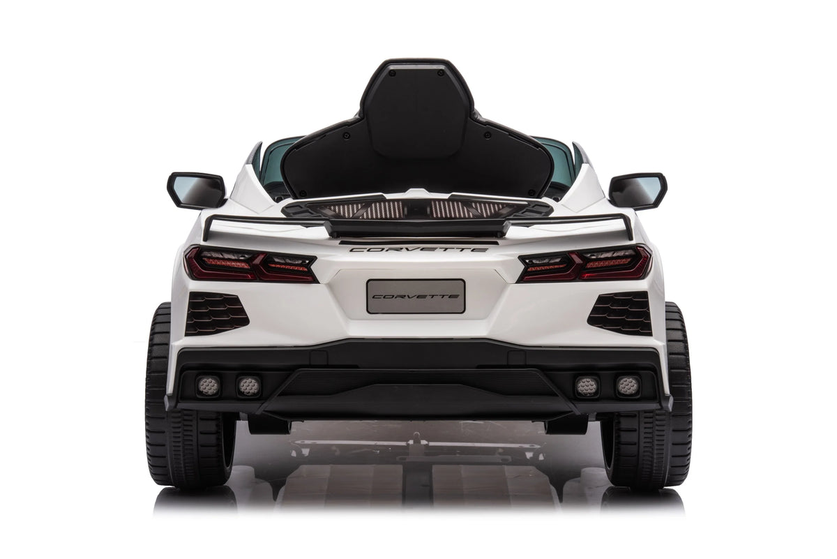 12V Chevrolet Corvette C8 Kids Ride On One Seater Electric Car with RC