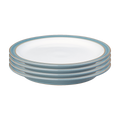 Azure Rimmed Dinner Plates - Set Of 4