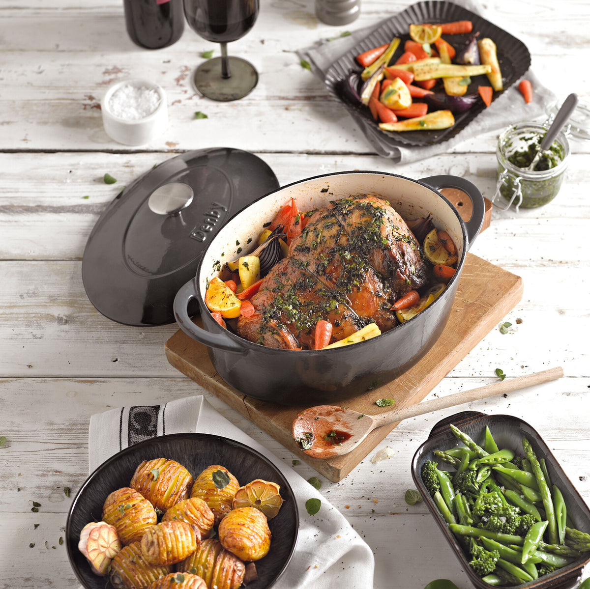 Denby Halo Cast Iron 28Cm Oval Casserole