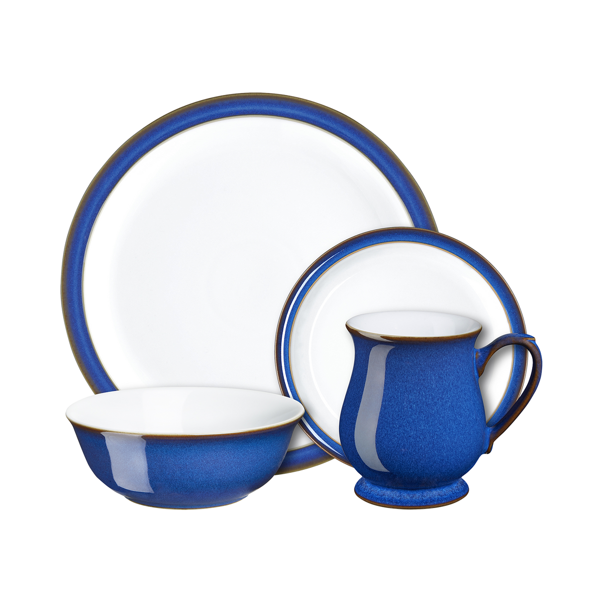 Imperial Blue 4 Piece Dinner Set