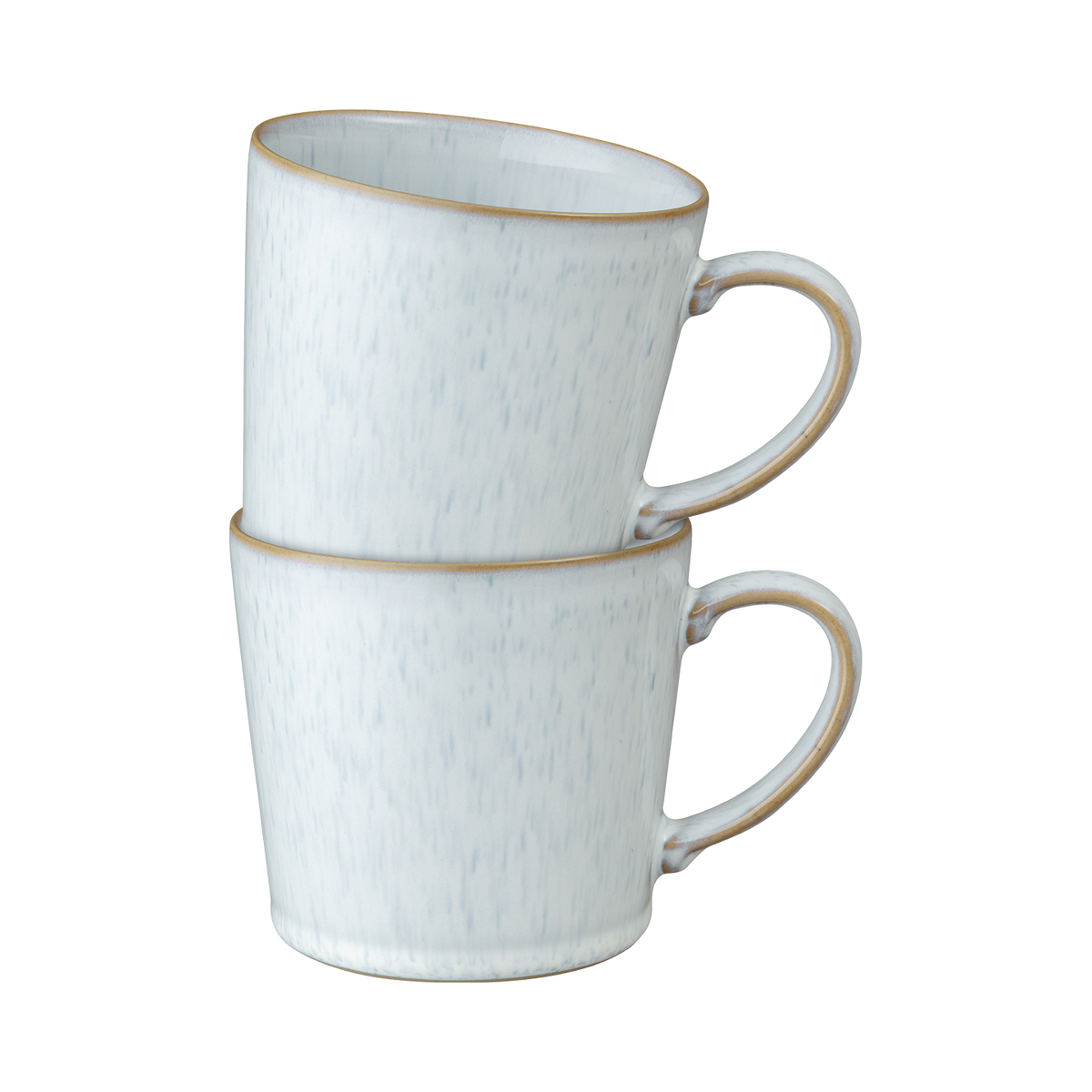 White Speckle Mugs - Set Of 2