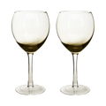 Contemporary Smoked Grey Wine Glass - Set Of 2