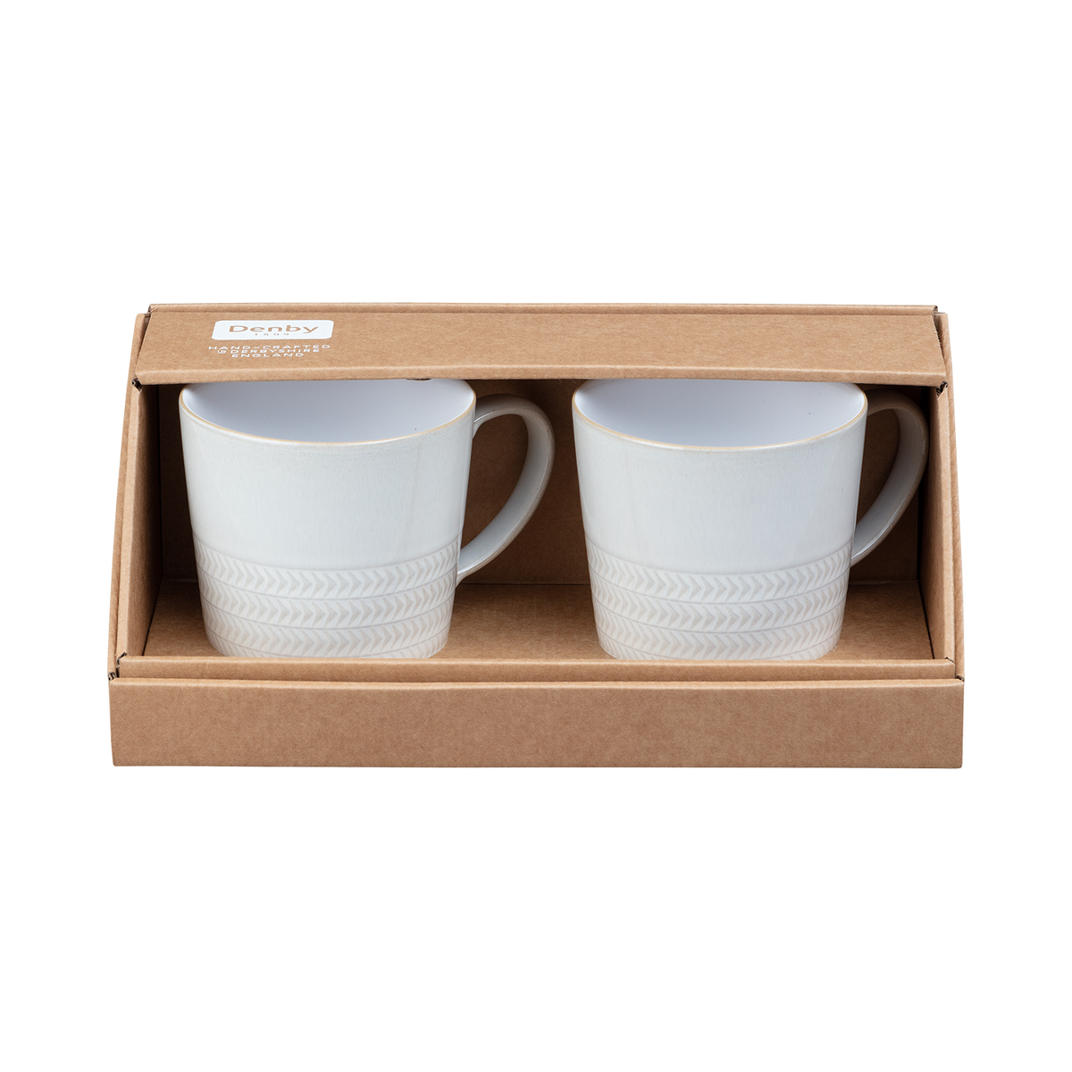 Natural Canvas 2 Textured Mugs Set