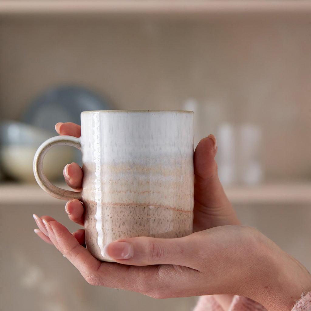 Kiln Coral Ridged Mug