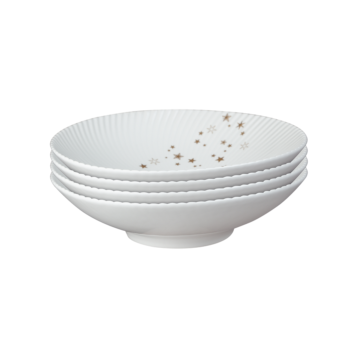 Arc White Stars Pasta Bowl - Set Of 4