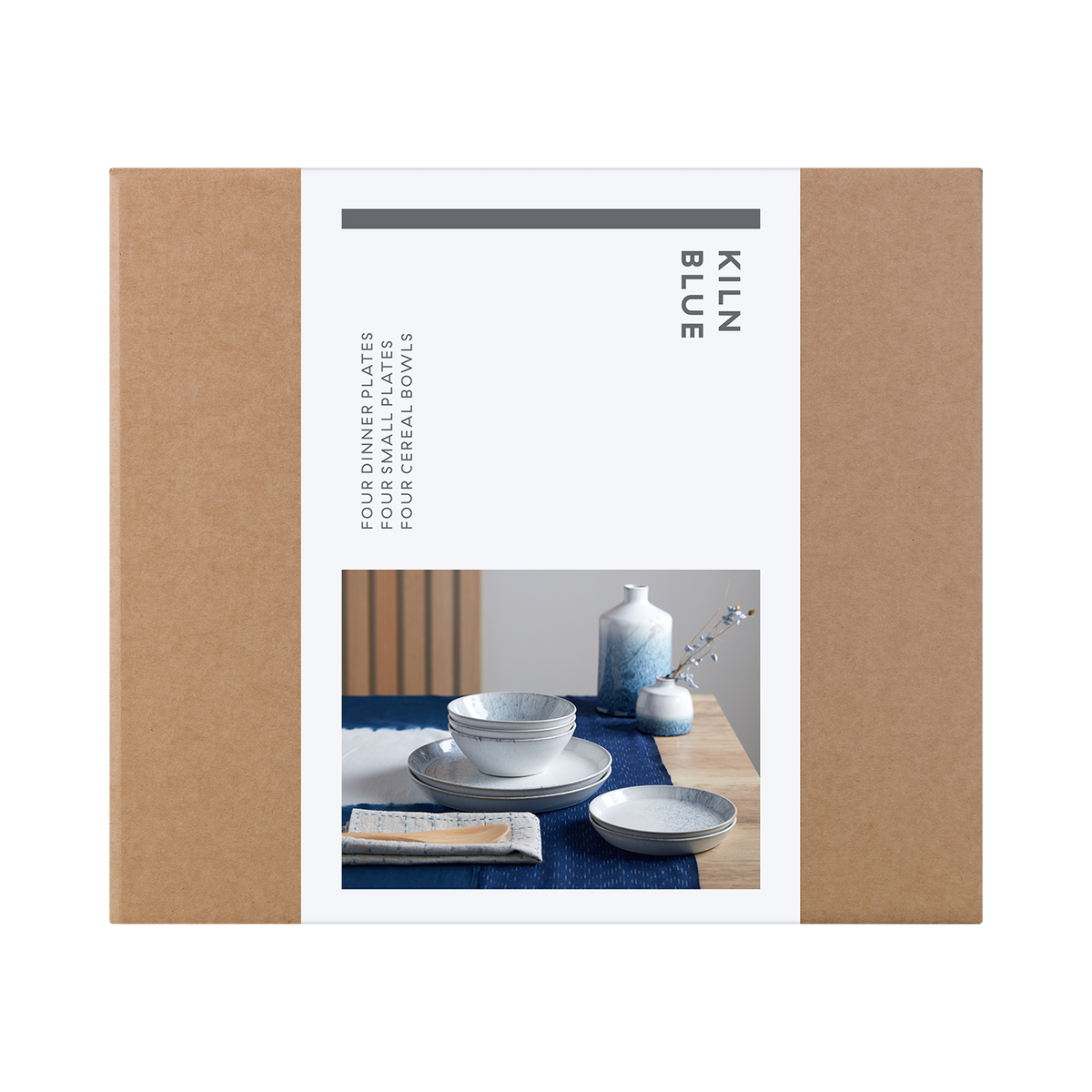 Kiln Blue 12 Piece Dinner Set