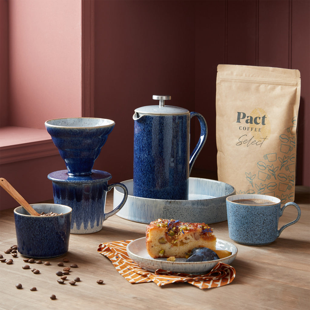 Studio Blue 4 Piece Coupe Small Plate Set