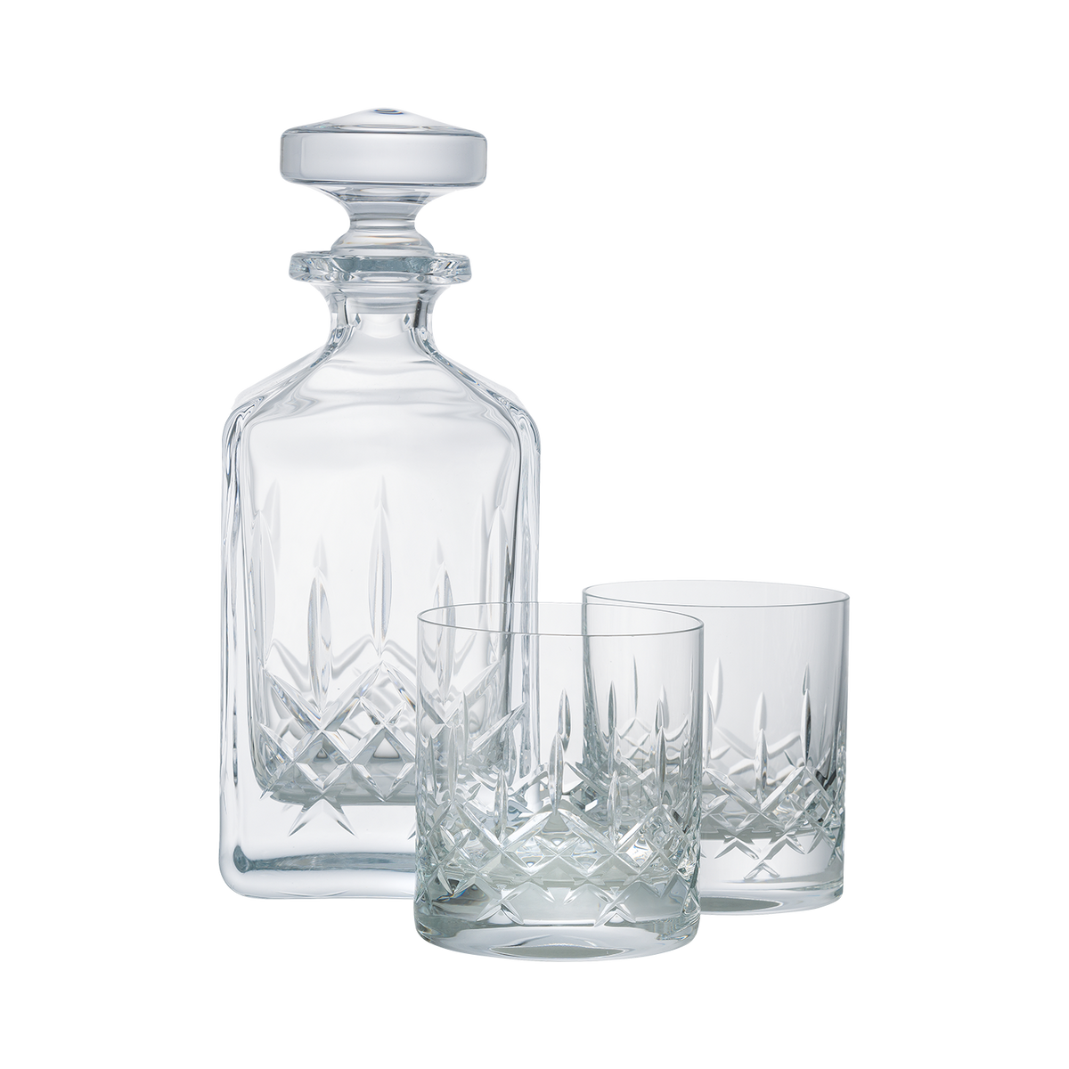 Denby Celeste Leadless Crystal Whiskey Decanter Set