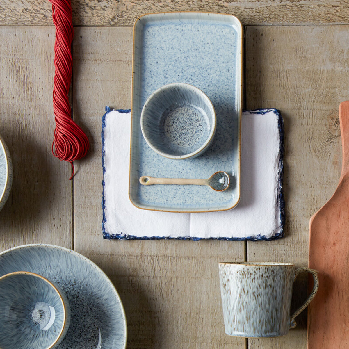 Halo Speckle Small Rectangular Platter